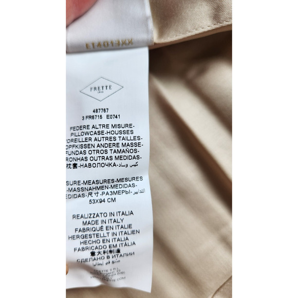 NWT Frette 2 PC SET Jasoine King Shams Powder Pink Grey 21'' x 37'' #12 - Picture 10 of 14